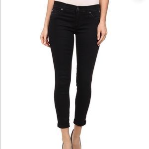 Hudson Harkin Crop Super Skinny Cuff Jean size 27 in color Black King